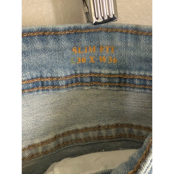 Tc And Co Los Angeles Men's Slim Fit‎ Jeans L30 X W36 Light Blue Denim Pants EUC - Picture 9 of 12